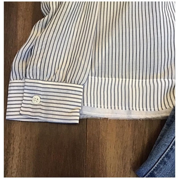 LAST ONE❗Current Air Anthro Chic Pinstripes Top - Picture 6 of 8
